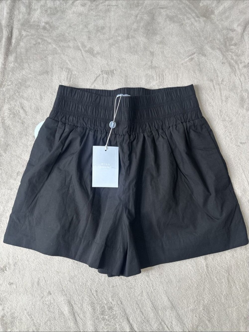 Hill House Livie Shorts Black Elastic Waist Womens NWT - Picture 2 of 7